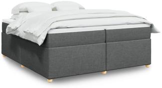 vidaXL Boxspringbett mit Matratze Dunkelgrau 200x200 cm Stoff 3285402