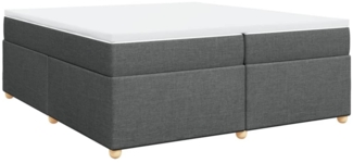 vidaXL Boxspringbett mit Matratze Dunkelgrau 200x200 cm Stoff 3285402