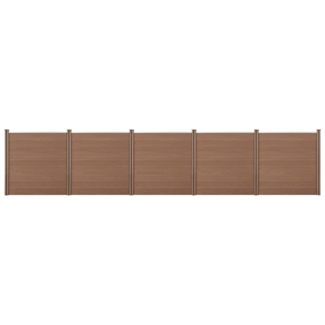 Gartenzaun Getafe WPC mit Pfosten 183x879 cm Braun neu. holz