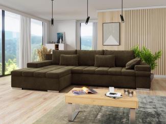 Ecksofa Bangkok mit Bettkasten und Schlaffunktion (Farbe: Wave 09, Seite: Links)