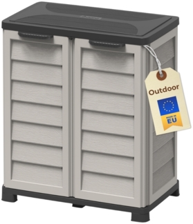 Gartenschrank Wetterfest Outdoor Kunststoff Schrank Kunststoffschrank Mehrzweckschrank Balkonschrank Geräteschrank Outdoor Kunststoffschrank Wetterfest