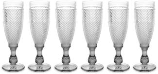 Champagnerglas mit Kristalldesign, 185 ml, 6 Stück