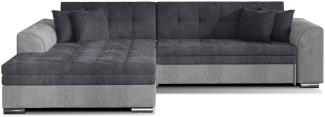 ELTAP 'Sorento', Ecksofa, Eckcouch, Dunkelgrau / Grau, 78 x 194 x 296 cm, Links