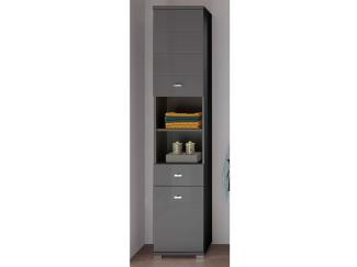 Hochschrank >Peter< in Anthrazit aus MDF - 38x190x30cm (BxHxT)