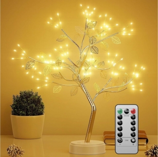 LA CUTE LED Dekolicht LED Lichterbaum 108 LEDs, 8 Modi, dimmbar, Timer, USB/Batterie, LED, fest verbaut, Warmweiß, Fernbedienung, dimmbar, 8 Modi, Timerfunktion