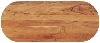 vidaXL Tischplatte 120x50x2,5 cm Oval Massivholz Akazie 370088