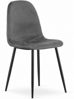 Valora COMO Stuhl, dunkelgrauer Samt, für Wohn- oder Esszimmer
