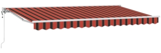 vidaXL Einziehbare Markise Bunt gestreift 350x200 cm Stoff 3329662