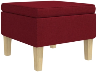 vidaXL Hocker mit Holzbeinen Weinrot Stoff [329428]