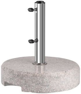 Sekey Betonschirmständer 25kg Sonnenschirmständer Granit Balkonschirmständer mit Edelstahlrohr, für Stöcke bis Ø 38 mm
