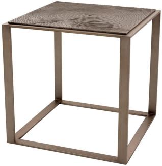 Casa Padrino Luxus Beistelltisch Rosa-Bronze 56 x 56 x H. 55,5 cm - Hotel Möbel