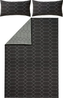 REDBEST Bettwäsche Wendebettwäsche, Biber, 3 teilig, Grafik