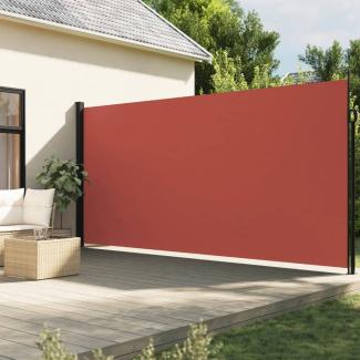 vidaXL Seitenmarkise Ausziehbar Terrakottarot 200x600 cm 4004558