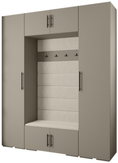 ABIKS MÖBEL Kompaktgarderobe INOVA 3 SATZ 13 Möbelset, Garderobe mit Kleiderstange und Regalen