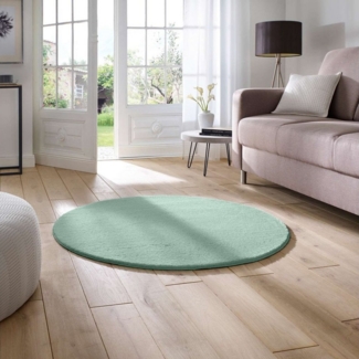 TaraCarpet Teppich Supersoft Kurzflorteppich Fiona Uni, rechteckig, Höhe: 19 mm, waschbar mint Wohnzimmer Schlafzimmer Kinderzimmer 080x150 cm