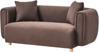 Sofa 2-Sitzer LILLEROD Stoff Dunkelbraun