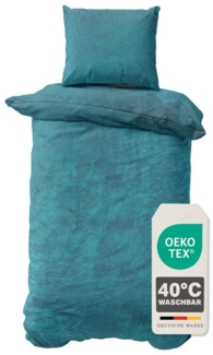 Devior Bettwäsche Wende Nicky Plüsch Winter Bettbezug Set Cashmere Touch Coral Fleece, Fleece, 2 teilig, warmer Bezug mit YKK Reißverschluss und Kissenbezug