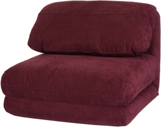 Schlafsessel HWC-E68, Schlafsofa Funktionssessel Klappsessel Relaxsessel, Stoff/Textil ~ bordeaux