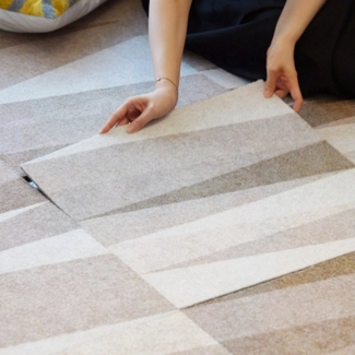 MULISOFT Outdoorteppich Teppichfliesen Selbstliegend, 6 Stuck, Länge 120cm x Breite 80cm, Höhe: 9 mm, Teppich Sehr rutschfest für Wohnzimmer, Küche, Drinnen und Draußen