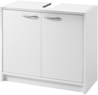 Waschbeckenunterschrank >Smash< in Weiß matt aus MDF - 63x55x29cm (BxHxT)