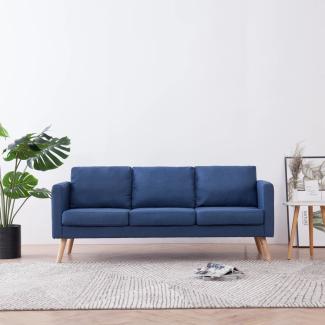 vidaXL 3-Sitzer-Sofa Stoff Blau [281356]