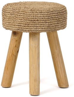Der Raffia Hocker - Natur - Natürlich - 35x35x45cm