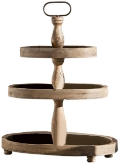 Mirabeau Etagere Etagere Olathe antikbraun, Tannenholz (cunninghamia lanceolata), Griffe: Eisen