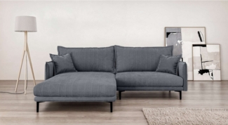 INOSIGN Ecksofa ALEXANDRIA mit Recamiere rechts oder links bestellbar, moderne Bezüge, L-Form mit Wellenunterfederung, Maße: B/H/T 246/86/190 cm