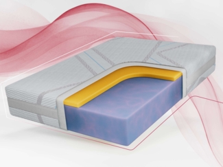 Schaummatratze mit abnehmbarer Abdeckung, Höhe 22 cm, Kaltschaum Matratze H2, Antiallergischer Bezug, Visco Schaum - 160 x 200 cm - DIVO - LUX