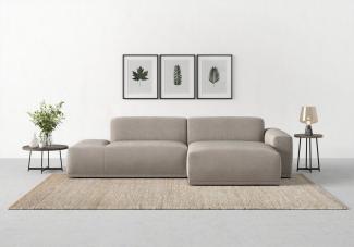 TRENDMANUFAKTUR Ecksofa Braga, mit hochwertigem Kaltschaum, L-Form, in Cord erhältlich, 2 Teile, modernes Sofa, Couch mit hohem Sitzkomfort, 275/72/160 cm (B/H/T)