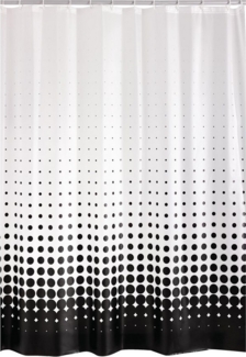 Ridder Duschvorhang Blacky Semitransparent-schwarz Breite 120 cm