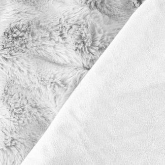 Eurofirany Bettüberwurf Weiche Tagesdecke mit Fellstruktur, 3D-Muster, 200x220 cm, schwer & warm