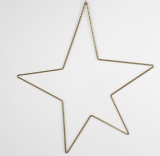 Stern gold 46x40cm Deko Weihnachten Weihnachts Deko Fenster zum Hängen Metall