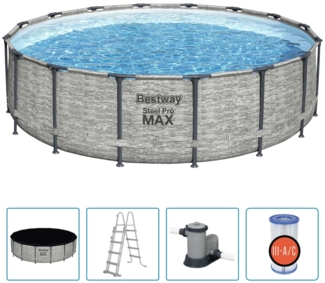 Bestway Power Steel Swimmingpool Rund 488x122 cm 3202688