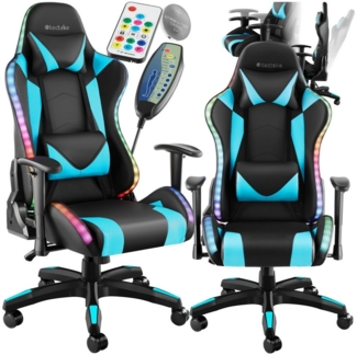 tectake Gaming-Stuhl Gamingstuhl (Set, 1 St), Verstellbare Rückenlehne und Armlehnen für ergonomisches Sitzen