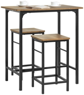 SoBuy Essgruppe OGT10, Bartisch Set 3-teilig Bistrotisch mit 2 Stühlen