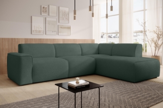 AX LIVING Couch Sofa L Form Didim L Grün – 310 cm, stilvoll & bequem R