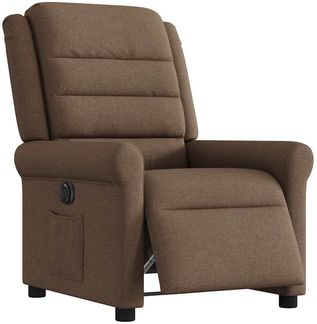vidaXL Relaxsessel Elektrisch Braun Stoff 3303298