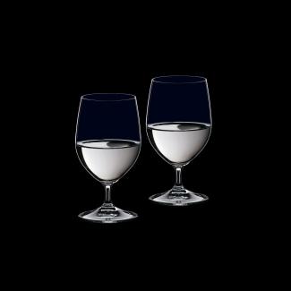 Riedel Vorteilsset 2 Gläser VINUM WASSER 6416/02 und 4 EKM Living Trinkhalme aus Edelstahl