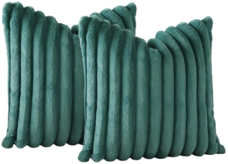 OKWISH Kissenbezüge 2er Set Flauschig Plüsch Deko Dekokissen Sofakissen Zierkissenbezüge, (2 Stück), 45x45cm Sofakissen Couchkissen Bezug Sofa Schlafzimmer Reißverschluss