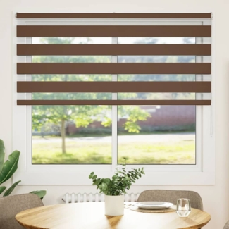 vidaXL Zebrarollo Braun 155x150 cm Stoffbreite 150,9 cm Polyester 4014350