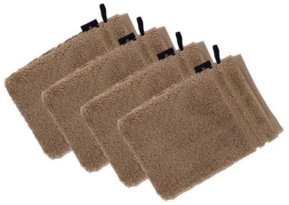 Vossen Waschhandschuh 4er Pack Waschhandschuh 22 x 16 cm Vienna Style Su, Frottier (Spar-Set, 4-St), Vegan