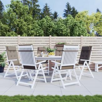 vidaXL Hochlehner-Auflagen 6 Stk. Taupe Oxford-Gewebe