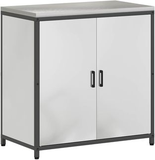 vidaXL Küchenaufbewahrung mit Regal Silber 60 x 50 x 92 cm Stahl 874987