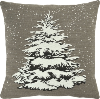 Annimuck Kissenhülle Sander Festliche Kissenhülle Nordmann 45x45 cm Tanne Schnee, (1 Stück)