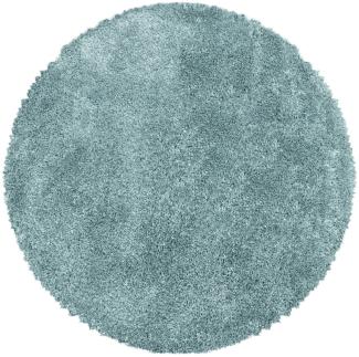 Soft-Shaggy Teppich FLUFFY BLUE 120 X 120cm Rund