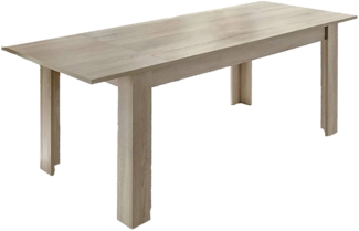 Dmora Ausziehbarer Tisch Takumi, Küchenkonsole, Esstisch mit Verlängerung, Ausziehbares Küchenregal, Made in Italy, 137x90 h79 cm, Eiche