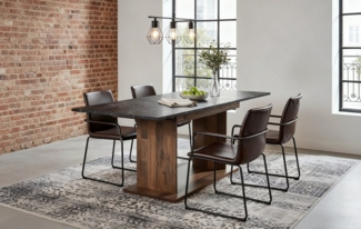 B&D home Esstisch MARA, Metall oder Holzgestell, ausziehbar 120-160cm, 4-6 Personen