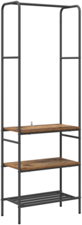 vidaXL Kleiderständer mit Regalen mit Regal Altholz 60 x 30 x 171 cm 868461