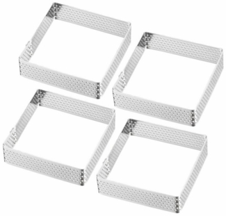 WESTMARK Tarteform Tartelette-Rahmen 4 Stk. – Perfekte Tarte- und Quicheformen, 7x7 cm